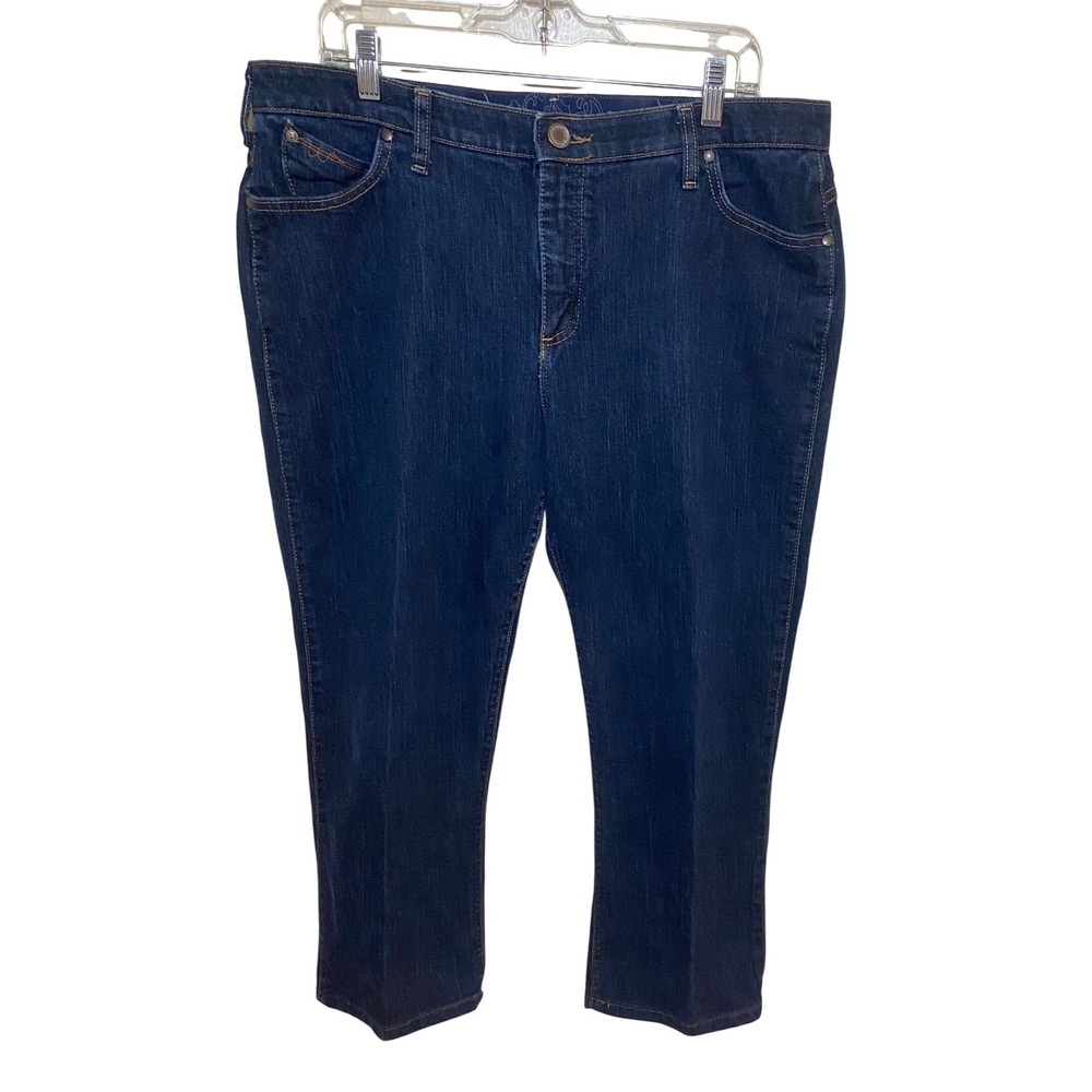 Wrangler Q-Baby Ultimate Riding Jeans Dark Wash Straight Leg 17/18 x 26" WRQ20DD